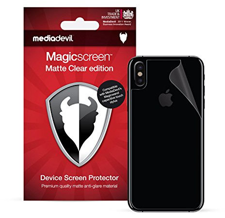 MediaDevil Back (Rear) Screen Protector for iPhone XR, Matte Clear [2 x Back Protectors]