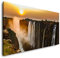 Wasserfall mit Sonnenuntergang 120x 60cm Panorama Leinwand Bild XXL Format Wandbilder Wohnzimmer Wohnung Deko Kunstdrucke