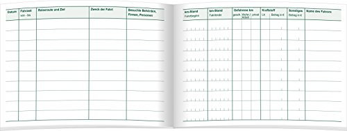 RNK - 3119 Fahrtenbuch PKW, steuerlicher Kilometernachweis, DIN A6 quer, 32 Blatt (4er Pack)