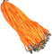 Bird Fiy Orange Lanyards Schlüsselband, Bulldoggen-Clips, flach, Nylon, mit Ausweis-Clip, 86,4 cm, Orange, 100 Stück