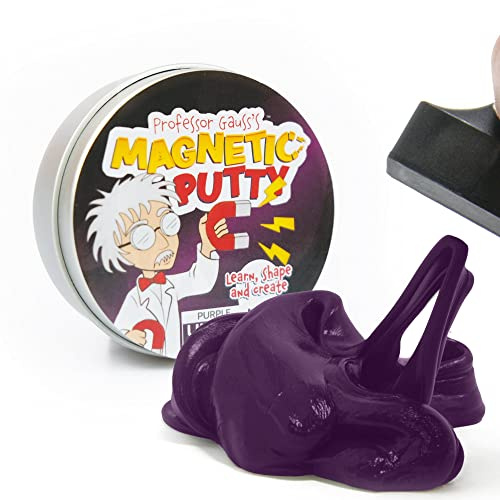 Professor Gauss™ Magnetputty Mit Skittle Magnet Für Kinder, Jungen, Mädchen, Wissenschaft, Lernen und Spaß - Lila GOO