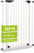 BOMI extra hohes Baby Schutzgitter Treppe Mira | Ohne Bohren | Gittertür aus Metall Weiss | Stabile Baby Schutzgitter Tür für Kindersicherheit | Treppen Türgitter | Breite: 93-101 cm