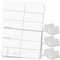 OfficeGear kleine Klappkarten, 6-fach [25 Blatt – 150 Stück] – 49,5 × 105 mm – Bedruckbare Tischaufsteller aus 170 g/m² Karton – für Hochzeiten, Hotels, Konferenzen, Events – inkl. Designvorlage