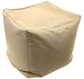 iStyle Mode Waterproof Square Shape Bean Bags Indoor Outdoor Seating Garden Footstools Foot Rest Stool Pouffe Ottoman 40x40x40cm (Mink)