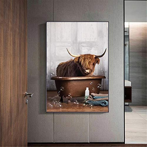 Puzzle 1000 pieces Highland Cow Bubble Bath 1000 Piece Jigsaw Puzzle for Adults & for Kids Age 12 and (50x75cm)