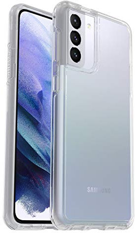 OtterBox Cover per Samsung Galaxy S21+ 5G Symmetry Clear,Resistente a Shock e Cadute,Sottile, Testata 3X Mil-Std 810G,Protezione antimicrobica, Trasparente