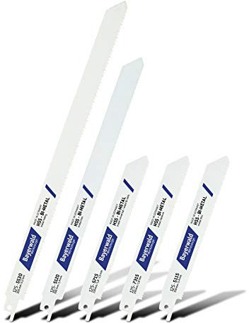 Bayerwald - Säbelsägeblatt Set 5tlg. für Bleche/Winkel/Rohre (Metall) 8-18 ZpZ - Universalschaft