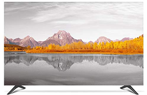 Funda Tv Exterior Custom 19 - 80 de 22 pulgadas a 75 pulgadas decorativo cubierta de la capilla for la pantalla de la PC TV del paisaje Mountain Lake Tree Hill impermeable Funda Para Televisor De Ex