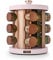 Tower T826022PNK Cavaletto 12 Jar Rotating Spice Rack with Pre-Filled Spices, Marshmallow Pink and Rose Gold