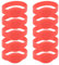 Sonew 10 Stück 125 kHz RFID Armband, Wasserdichtes Staubdichtes ID Karten Silikonarmband für die Zugangskontrolle von Schwimmbädern und Fitnessstudios(rot)