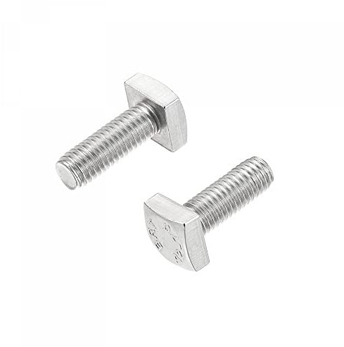 sourcing map Bullone a testa quadrata, 2 pezzi M8 x 20 mm completamente filettato in acciaio inox 304 grado C viti a macchina quadrate