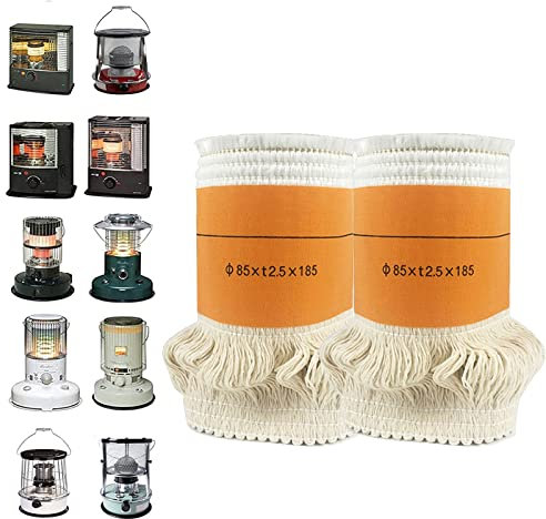 WJ 2/4/6/8 Stück Ersatzdochte for Heizöfen Im Innenbereich, 85 Mm Docht Aus Glasfaserwolle (Size : 2 Wicks)