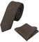 TruClothing.com Herren-Tweed-Krawatte mit Fischgrätenmuster Karo Klassisch Blau Braun Grau Schwarz - braun-ak06 One size