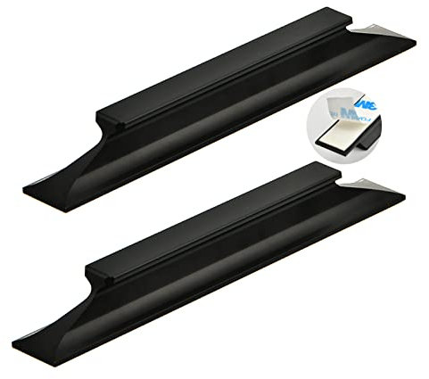 2 pièces poignée de porte coulissante auto-adhésif Poignée de grange alliage d'aluminium Poignées pour placards d'armoire Tirer noir Bouton de Meuble Poignet Pas de poinçonnage (Length 120mm)
