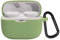 Soft Silicone Protective Case Cover Compatible with JBL Tune 130NC TWS True Wireless Earphones Shockproof Portable Cover with Carabiner（Matcha Green）
