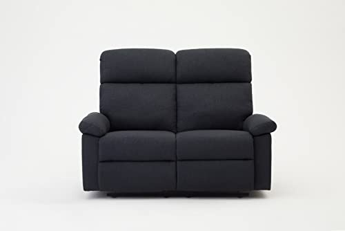 Home Detail Brody 2-Seater Recliner Sofa, Dark Grey Fabric