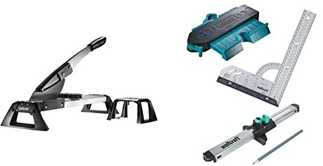 wolfcraft Taglierina per vinile e laminati VLC 800 I 6939000 I La taglierina professionale per vinile e laminati & Kit di successo Montaggio del laminato e pavimenti di design