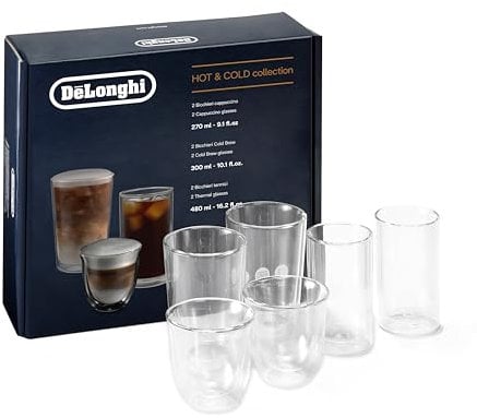 De'Longhi DLSC326 Tazas de café, Cristal