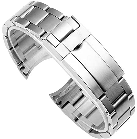 REFKIT Uhrenarmband for Rolex for SUBMARINER for DAYTONA Solider Edelstahl Arc Edge Watch Accessorie Herrenuhrenarmband(Matte matte)