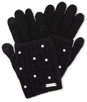 Steve Madden Damen Glove with Pearl Arm Sleeve Handschuhe, Schwarz, One Size