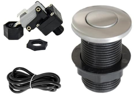 Interrupteur d'air pour baignoire - Kit de boutons pour jacuzzi ou déchets alimentaires - Kit de commutateur d'air pour évier