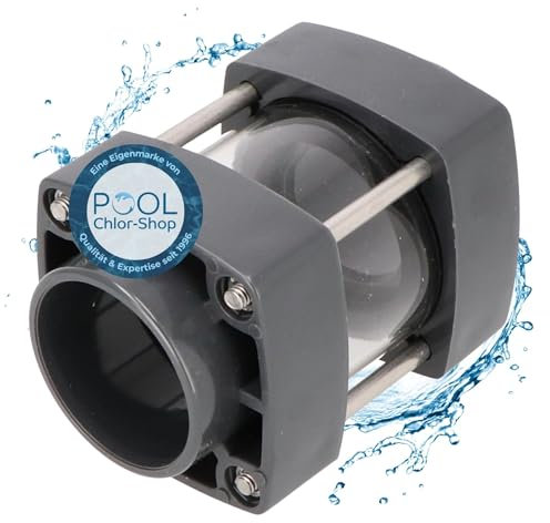 Duraol PVC-U Schauglas 50mm mit Klebemuffe I Sichtglas transparent I Langlebiges & UV-beständiges Pool Zubehör zur Kontrolle von Wasser | PVC-U Klebefittings | PVC Fitting für Pool