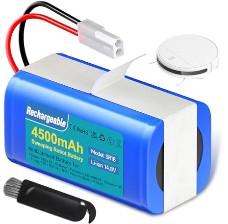 Mspalocell 4500mAh Batterie pour Rowenta RS-RT900866, pour Rowenta Tefal Explorer Serie 20 40 50 60, CMICR18650F5, pour Xiaomi Mijia G1 MJSTG1, H18650CH-4S1P Robot Vacuum Cleaner Battery