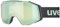 uvex gravity FM - Skibrille für Damen und Herren - mit Visier - verspiegelt - oxid green matt/opal-clear - one size