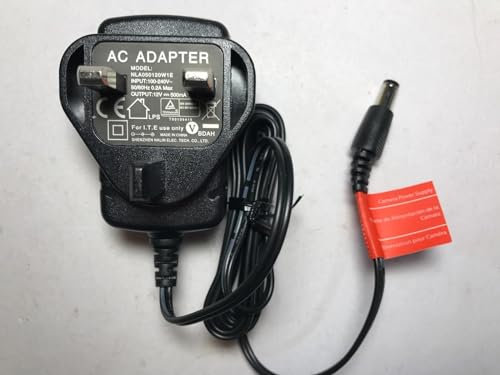 Replacement for 12V 500mA 0.5A AC-DC Adaptor Power Supply for Bush Classic Turntable