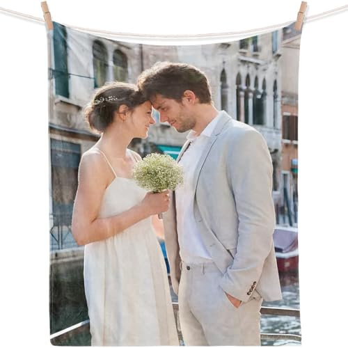 iDIY personalisierte Decke personalisierte Geschenke - Decke mit Foto kuscheldecke personalisiert, Geschenke für Partner Jahrestag Geschenk 1 Foto 60x80in