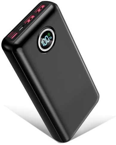Power Bank 46800mAh Large Battery Pack Phone Charger, USB-C PD20W In/Output Fast Charging with 3 Input&3 Output Ports, Outdoor Pocket Size, Digital Display, for iPhone/Tablet/Samsung