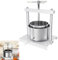 Suusolny 5L Edelstahl Obstpresse Manuell Weinpresse Saftpresse Beerenpresse Fruchtpresse Obstmühle Apfelpresse für hausgemachten Saft Pressung für GemüseTrauben Obst