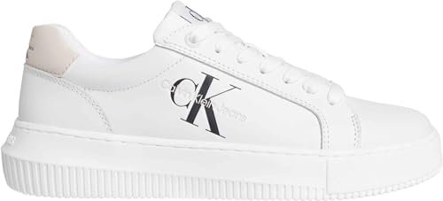 Calvin Klein Chaussures plates pour femme, blanc, 37.5 EU