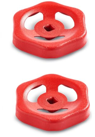 Ganter Normelemente, Blechhandrad, Ventilrad, Ventilgriff, Absperrventil, 2 Stück, GN 227.6-ST-90-V9-RT, Durchmesser 90mm, Vierkant V9