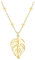 Sofia Milani - Damen Halskette 925 Silber - vergoldet/golden - Blatt Kugel Anhänger - N0793