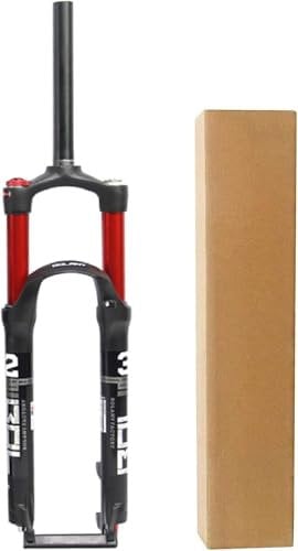 KLYso Aluminum Alloy Shoulder Control Forks 1-1/8 ”Bicycle Absorber Fork 120mm Tubes MTB Suspension Fork Red 26/27.5/29 Inch(Red,26 INCH)