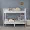 Bonnlo Metal Bunk Bed, Single over Single Loft Bed Frame with Ladder and Safety Guardrail, Bedroom Dorm Apartment Furniture Space-Saving Twin Over Twin Bunk Bed for Kids Teens Adults (White)