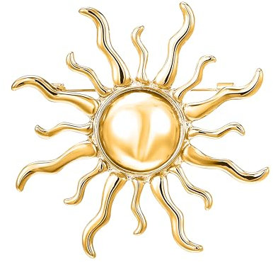 Unimooie Broche Soleil Bohème pour Femme - Style Éthnique - Accessoire Plage & Anniversaire - Cadeau pour Écharpe/Manteau