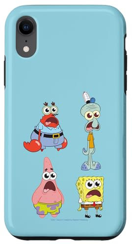 Hülle für iPhone XR SpongeBob SquarePants SpongeBob Cast Group Stare Logo