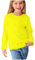 Mädchen T-Shirt Einfarbig Langarmshirts Rundhals Tops Lässiger Loose Klamotten Kleidung Bekleidung Regular Oberteile Long Sleeve Top Tshirt Plain Thermoshirt Warehouse Deals Angebote Gelb, 7 Jahre