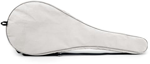 Alephnull Porta Racchetta Tennis Borsa Tennis Borsa Padel 70/80 cm per una Racchetta / 2 Racchette da Badminton Porta Racchetta Padel per Donne e Uomini (Bianco, 80CM)