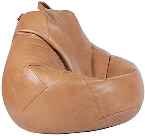 Sitzsack Lazy Sofa Pu Leder Relaxliege in Khaki – perfekt für kleine Wohnungen, Schlafzimmer und Balkone