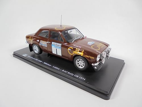 OPO 10 - Modellauto im Maßstab 1/24, kompatibel mit Ford Escort RS 1600 Makinen/Liddon RAC Rally GB 1974 – RVQ40