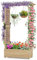 RELAX4LIFE Jardinière Surélevée avec Treillis Latéral & Supérieur, Jardinière sur Pied avec Treillis&Trous de Drainage, Conteneur de Plantes Vertical Pourvignes Grimpantes, Naturel