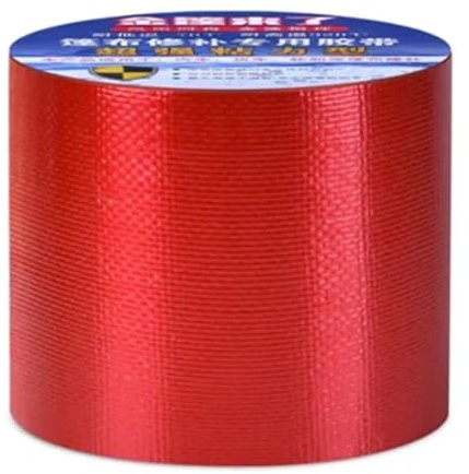 YXADGML Zeltreparaturband Wasserdichtes PE/PVC-Planen-Reparaturband, regenfestes Tuch-Klebeband, Markisenband for den Außenbereich, gummiertes Klebeband, Folienteile(Red,5M_0.5MM_5CM)