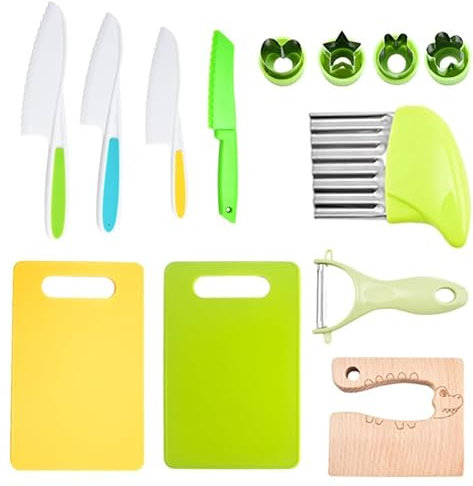 Couteau Kit De Cuisine Enfant 13 Pièces Les Jeux Montessori Idéal pour Petits Chefs (13-teilig)