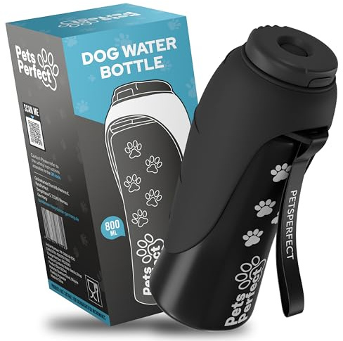Pets Perfect - Gourde (Noir, 800ml)