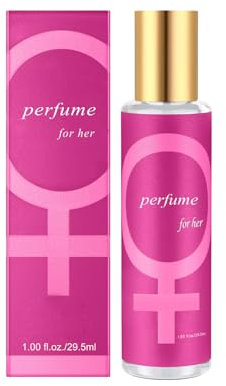 Perfume De Mujer, Aroma Floral Natural, Larga Duración, 1fl.Oz Perfume De Viaje En Spray (Rojo)