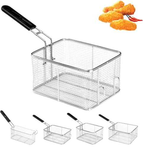 Genérico Cesta para freír Acero Inoxidable para Barbacoa, Restaurante, hogar, 6L/8 L/11L