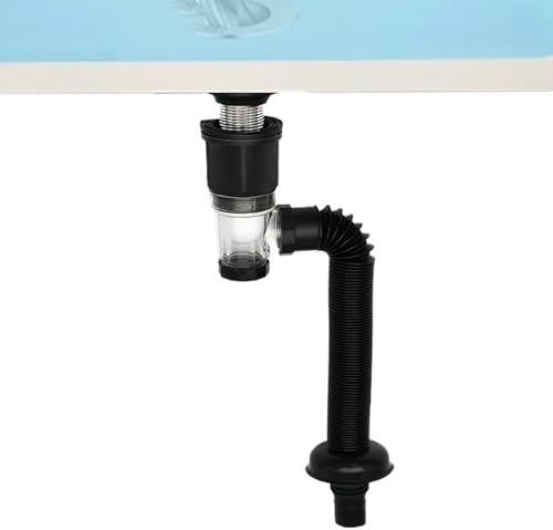 Gihioue Bonde de lavabo de salle de bain | Siphon anti-odeurs et étanche pour évier de cuisine, douche, toilettes